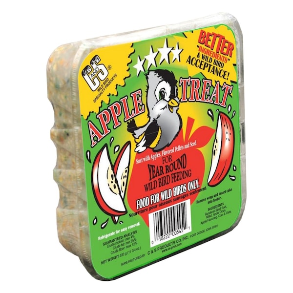C&S Products C&S Products Apple Treat Assorted Species Beef Suet Wild Bird Food 11.75 oz 12545 - main